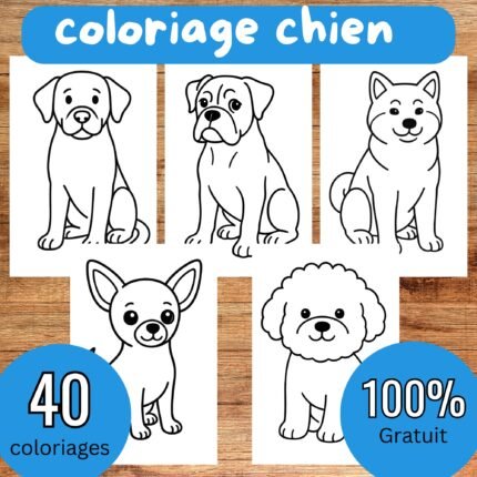 40 Races Coloriage Chien à imprimer (PDF gratuit)
