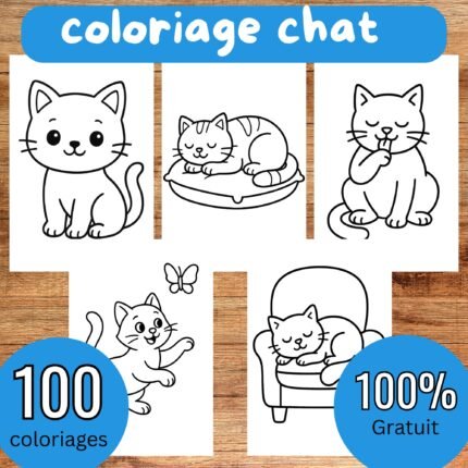 Coloriage Chat à imprimer (PDF gratuit)