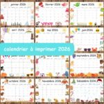 Calendrier 2026 à imprimer, Calendrier mensuel 2026